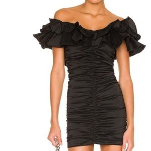 Lovers + Friends | Nikolina Ruched Dress in Black REVOLVE Size XS